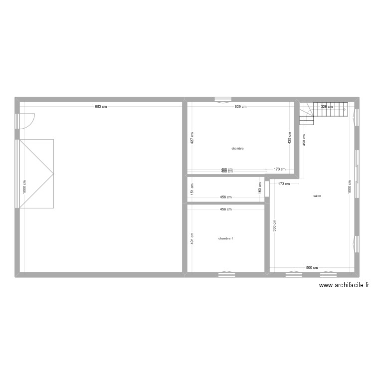 gerard Herry Donavan 1er etage. Plan de 4 pièces et 189 m2