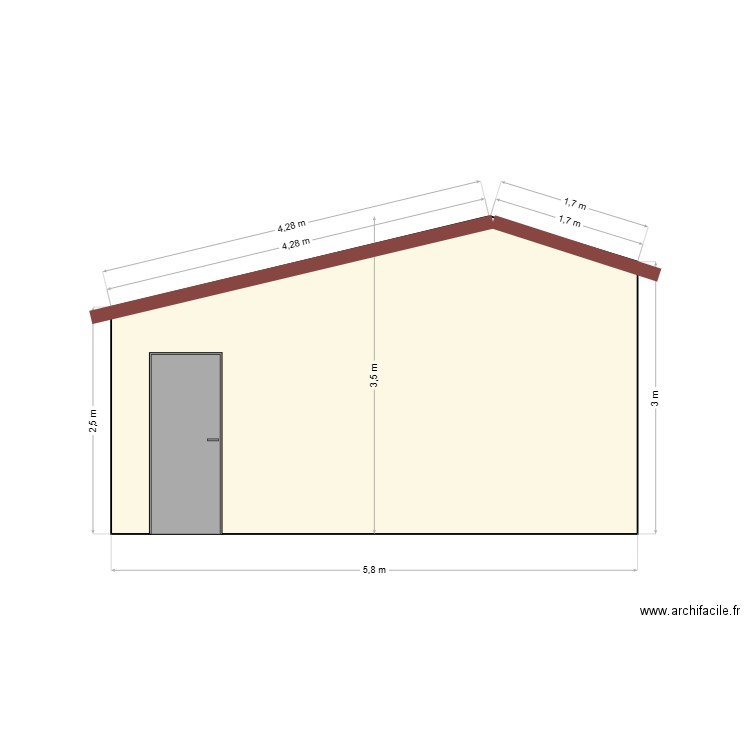 annexe FACADE SUD. Plan de 0 pièce et 0 m2