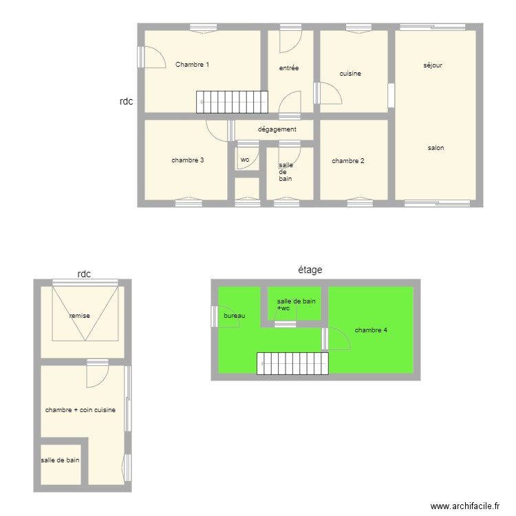 0554. Plan de 16 pièces et 108 m2