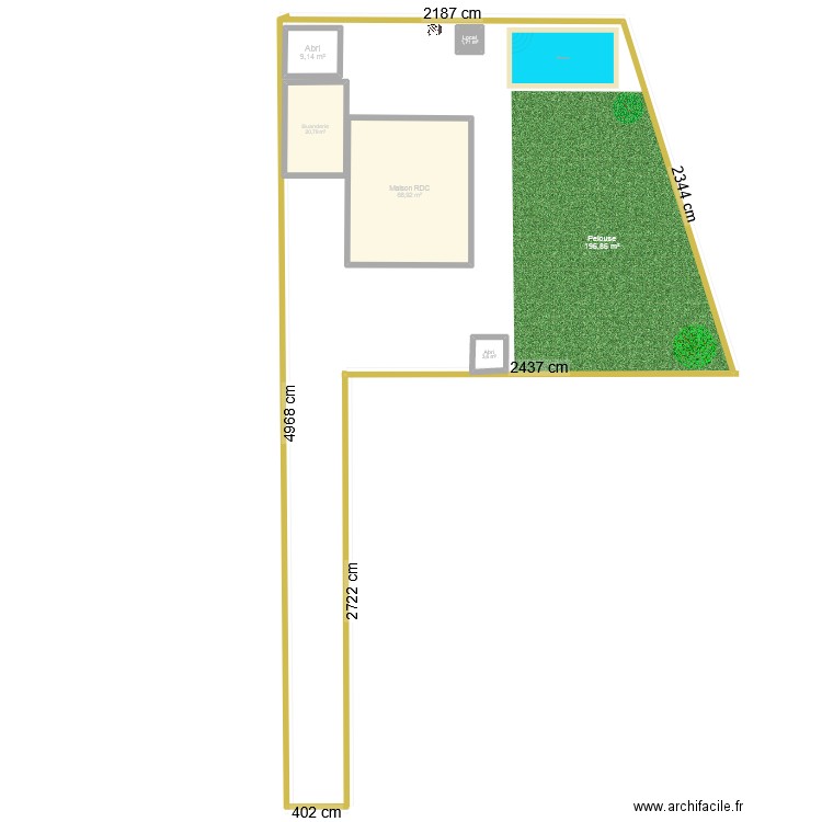 MOREL. Plan de 5 pièces et 104 m2