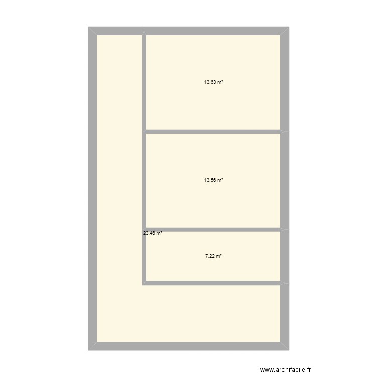 monts. Plan de 4 pièces et 58 m2