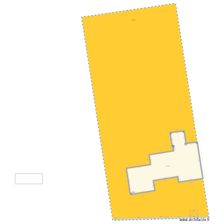 terrain 2. Plan de 1 pièce et 194 m2