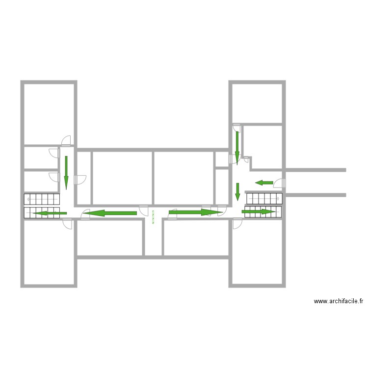 ISJP/Niveau 2/Primaire bis. Plan de 11 pièces et 67 m2