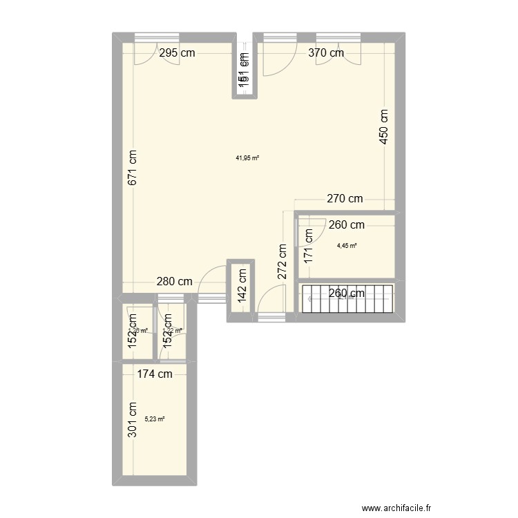 PERRIN PATRICK. Plan de 7 pièces et 57 m2