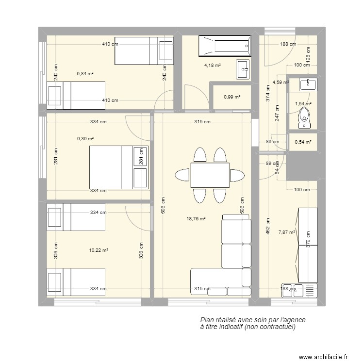 MASSENA 09/2024. Plan de 11 pièces et 69 m2