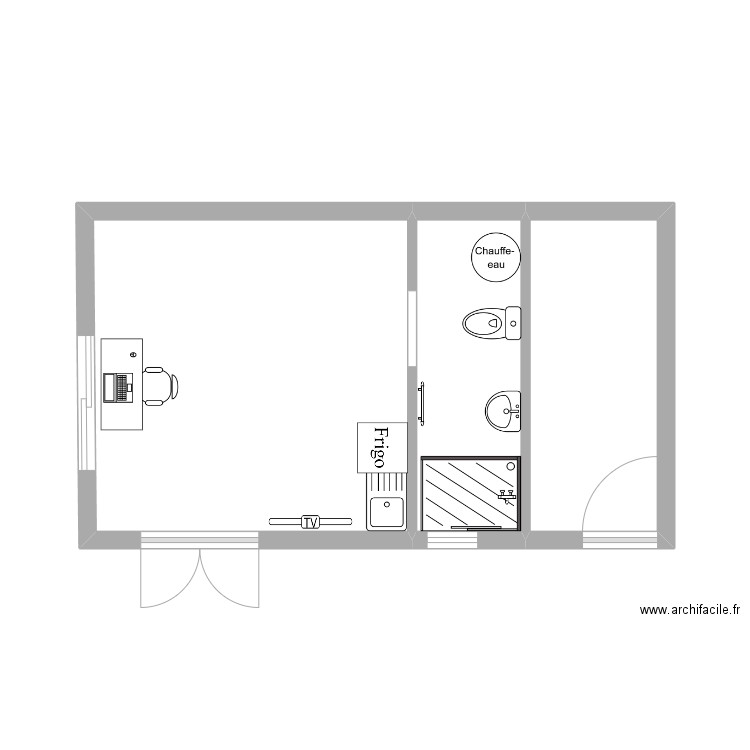 ANNEXE. Plan de 3 pièces et 24 m2