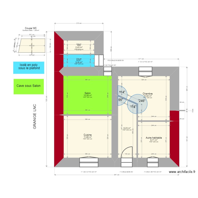 ML24012753. Plan de 15 pièces et 149 m2