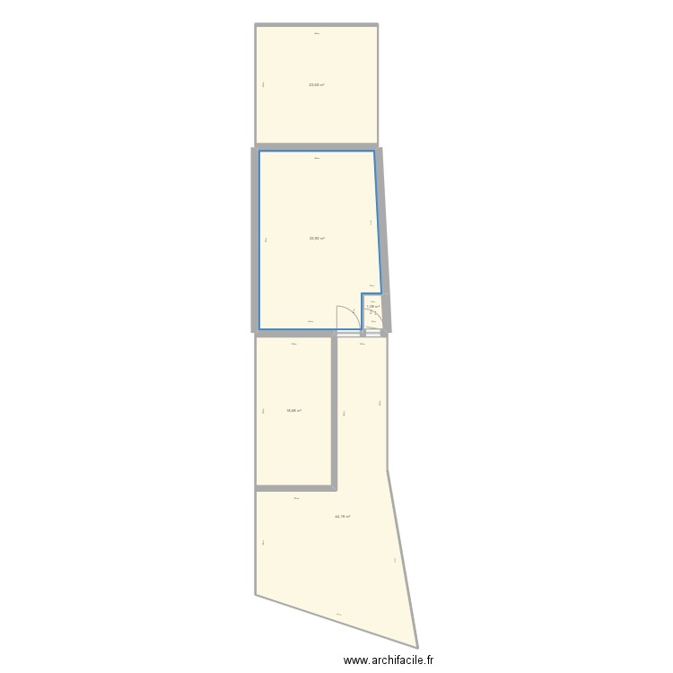 RP TALMONT. Plan de 5 pièces et 122 m2