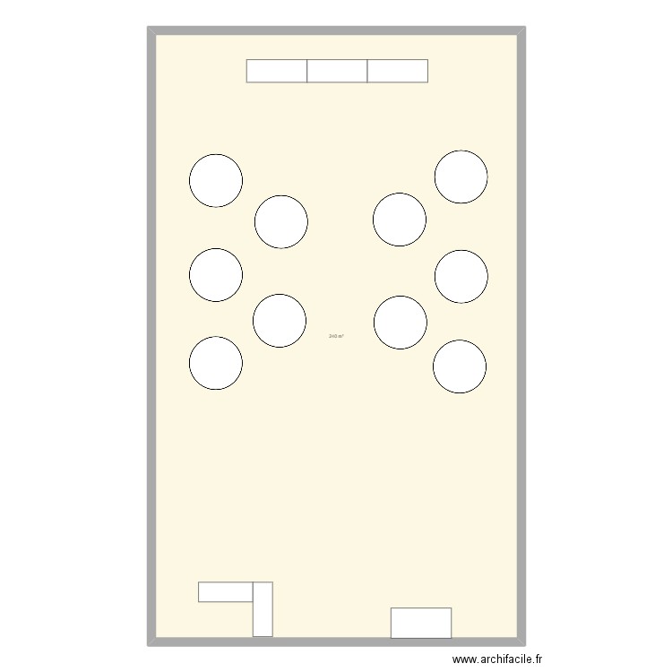 ORANGERIE. Plan de 1 pièce et 240 m2