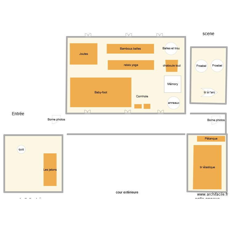 implantation olympiades 2. Plan de 4 pièces et 915 m2