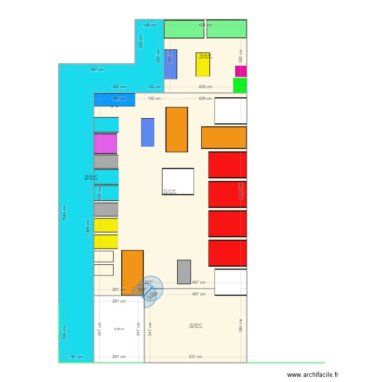 Installation zone chaudronnerie propal 2. Plan de 5 pièces et 164 m2