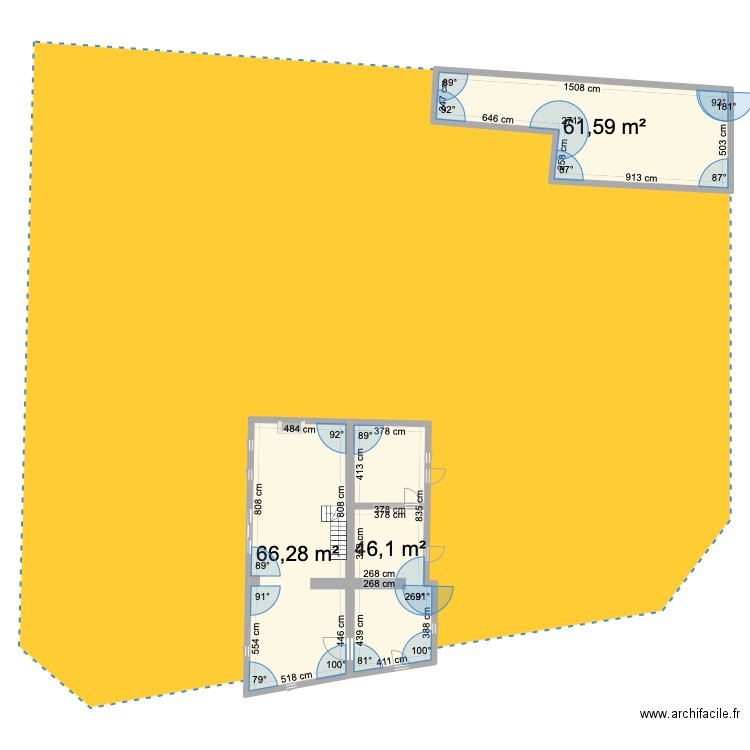 plan echillais cadastre. Plan de 3 pièces et 174 m2