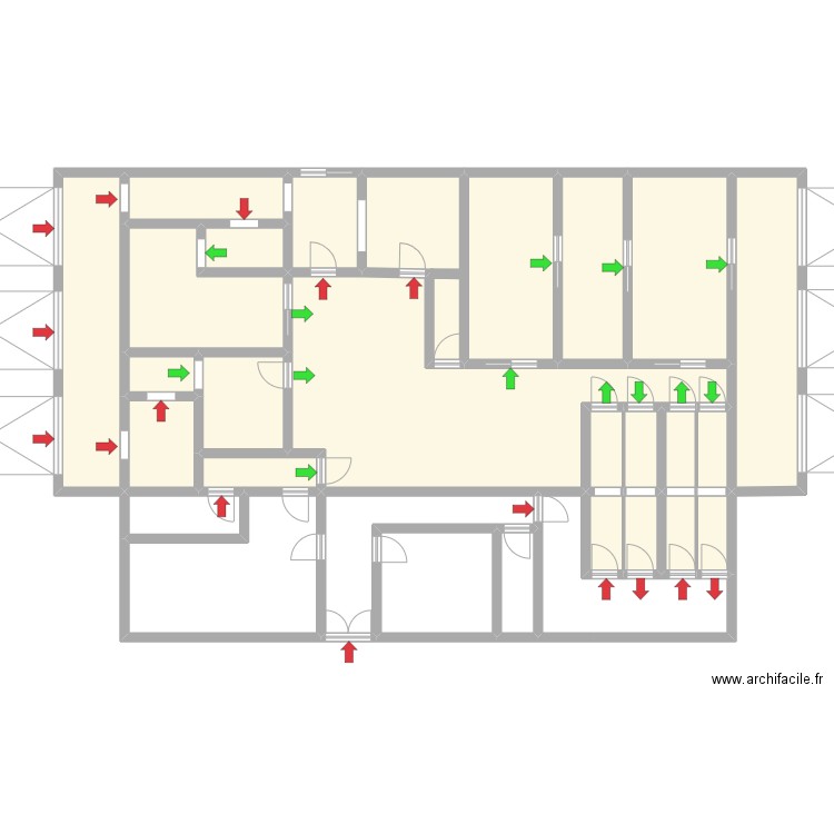 HACCP . Plan de 28 pièces et 246 m2