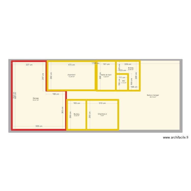 maison revue. Plan de 8 pièces et 189 m2