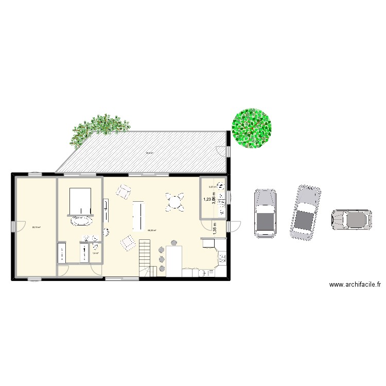 v10. Plan de 6 pièces et 203 m2