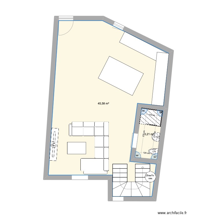 guillaume. Plan de 7 pièces et 95 m2