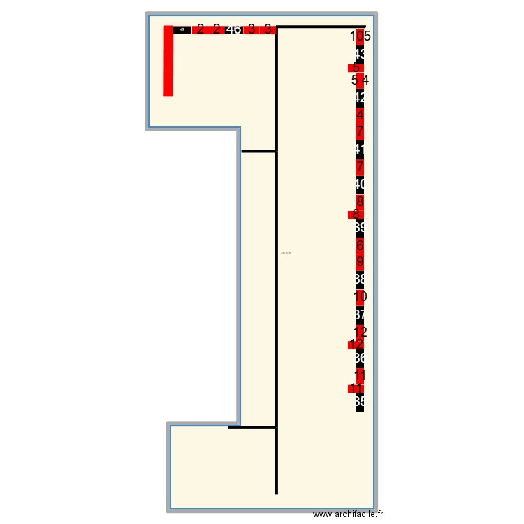 Plan Brt. Plan de 1 pièce et 445 m2