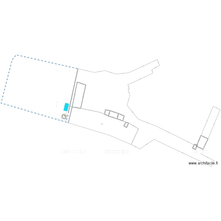 Abri de jardin. Plan de 9 pièces et 473 m2