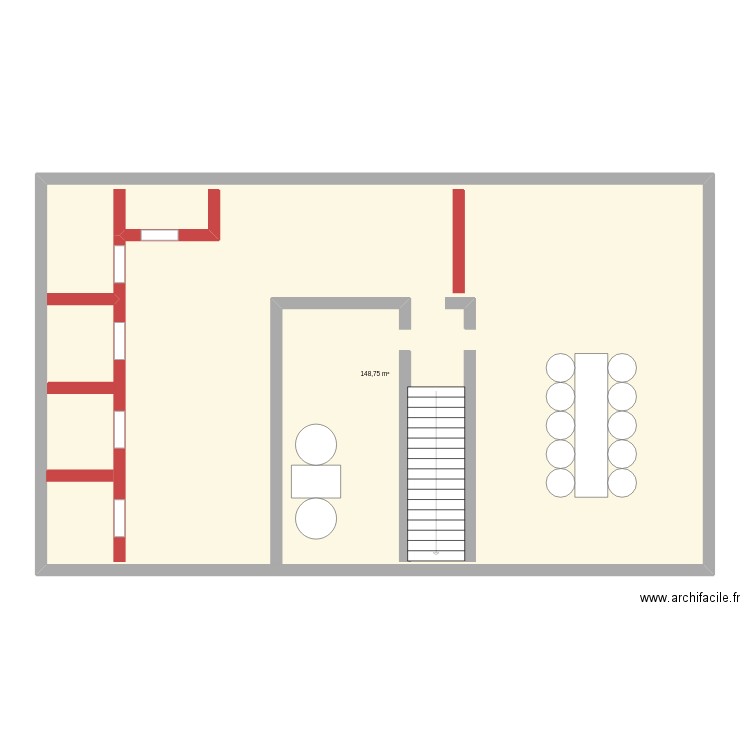 Biezet. Plan de 1 pièce et 149 m2