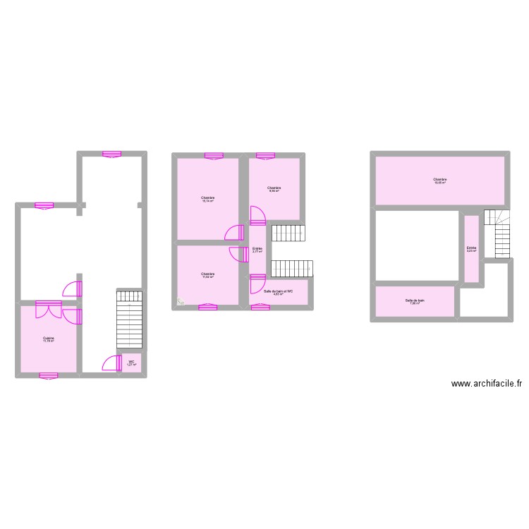 DEVAUX. Plan de 10 pièces et 88 m2