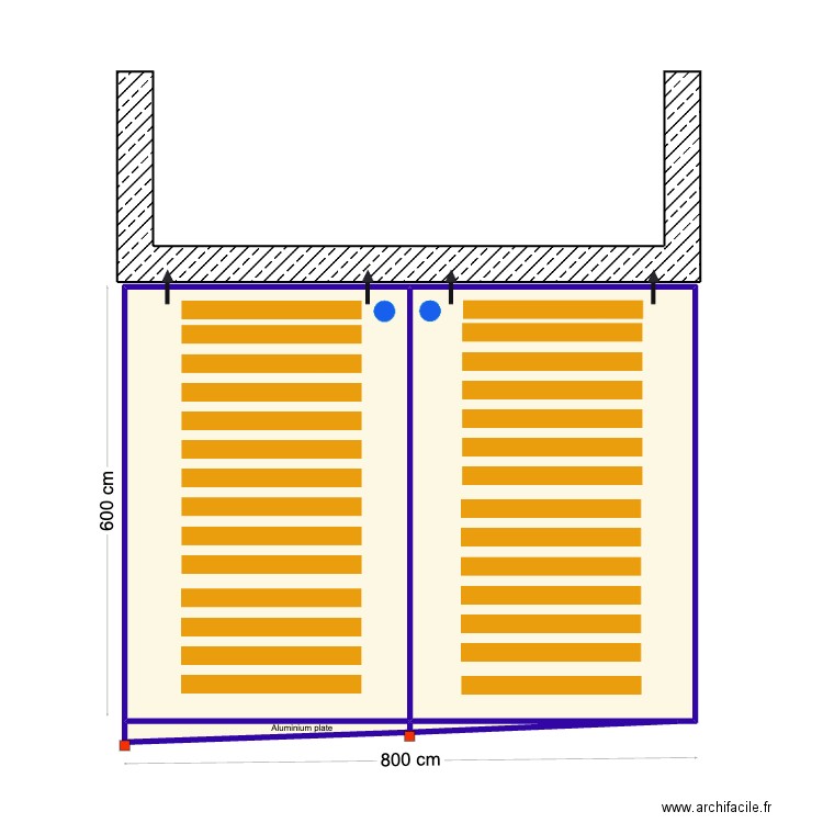 Keren sydogan . Plan de 4 pièces et 48 m2