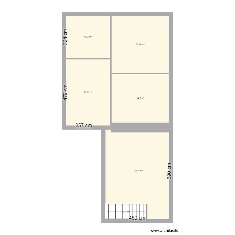 monniotte. Plan de 23 pièces et 273 m2