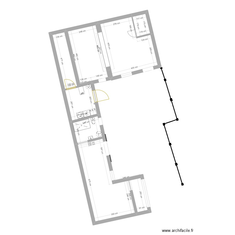 Parcelle ad450. Plan de 4 pièces et 66 m2