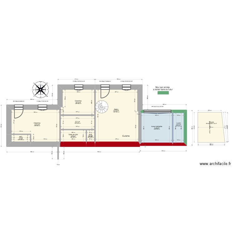 ML24016063 MAGLIOLA. Plan de 12 pièces et 130 m2