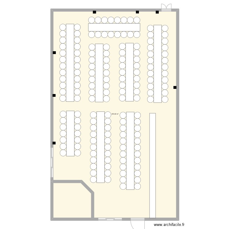 mariage 2 160. Plan de 1 pièce et 256 m2