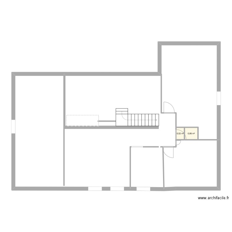 Projet V1. Plan de 2 pièces et 1 m2