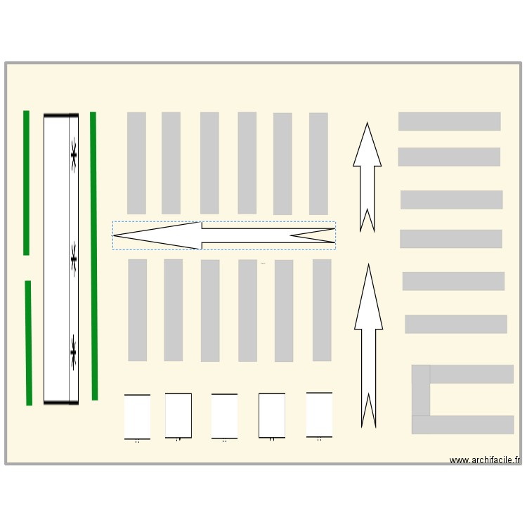 canva alexis. Plan de 1 pièce et 1430 m2