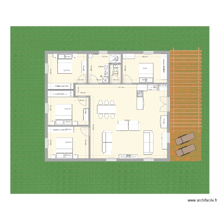 Maison Navi. Plan de 7 pièces et 110 m2