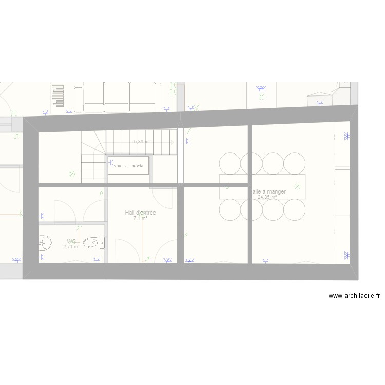 maison. Plan de 10 pièces et 132 m2