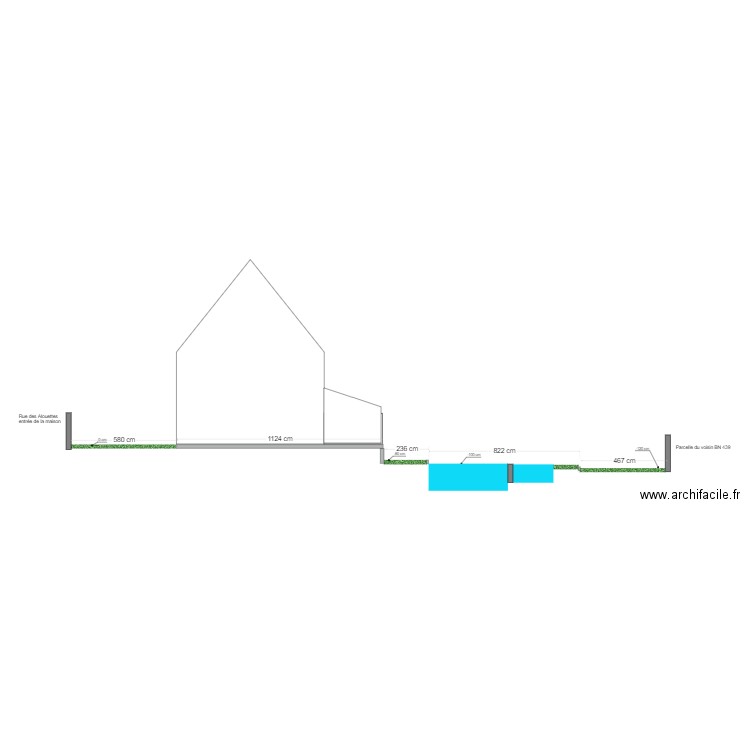 plan de coupe avant travaux 2. Plan de 0 pièce et 0 m2