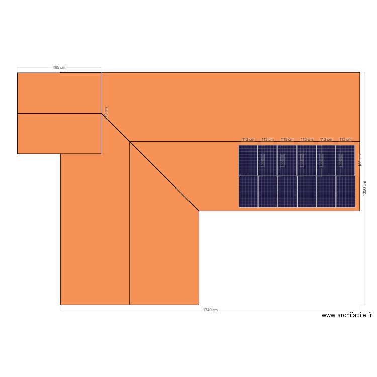 Toiture maison Mios. Plan de 0 pièce et 0 m2