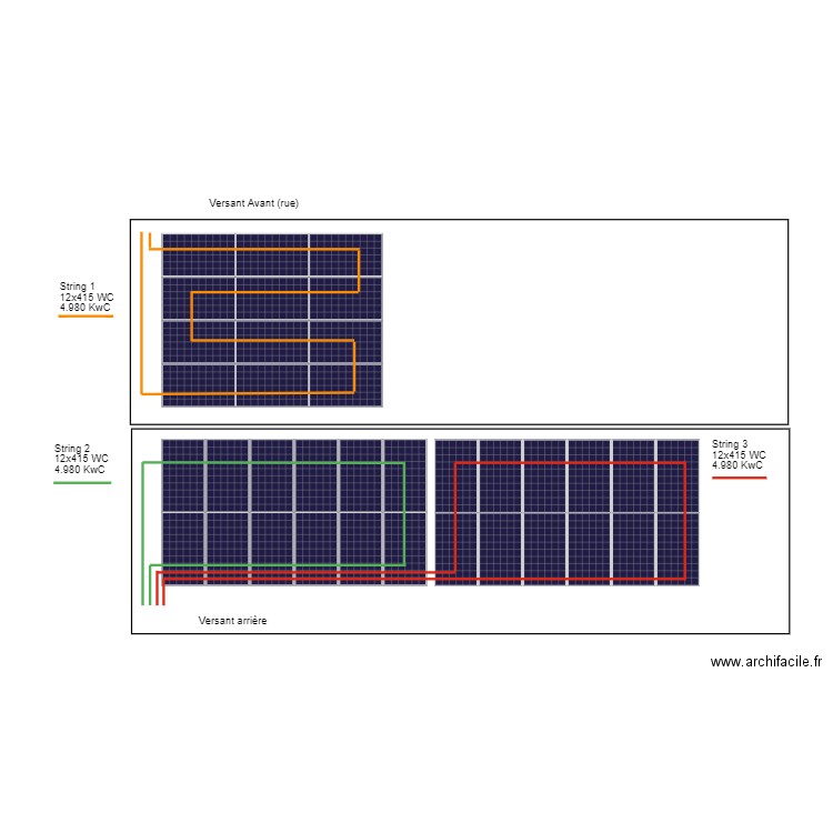 plan panneaux solaire. Plan de 0 pièce et 0 m2