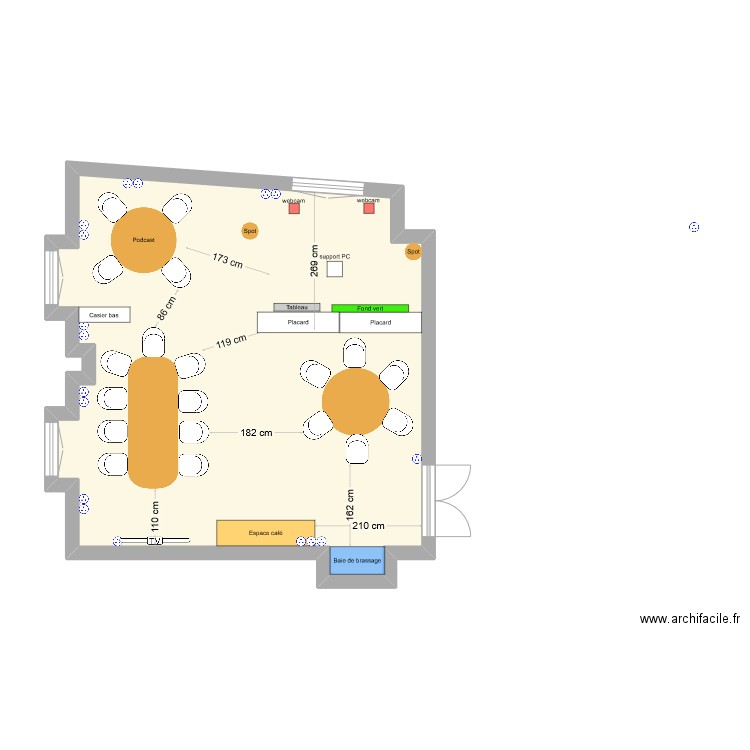 TIERS-LIEUX-AURA projet. Plan de 1 pièce et 48 m2