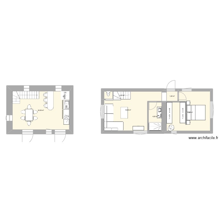 MAISON PLAN B. Plan de 6 pièces et 69 m2