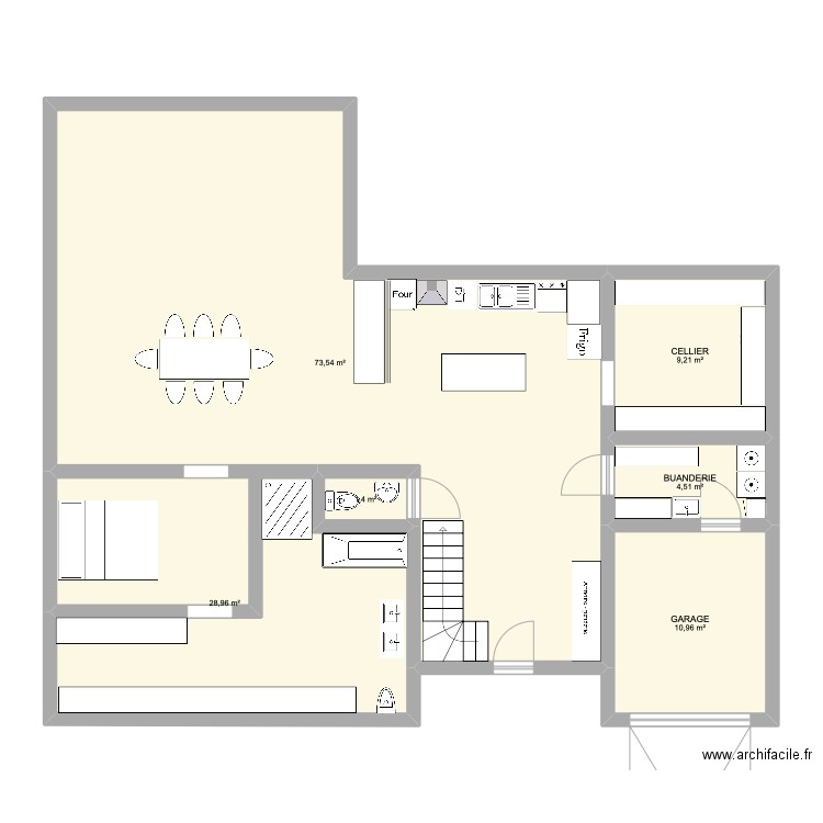 MAISON 2026. Plan de 6 pièces et 129 m2