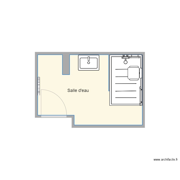 Plan après travaux troel. Plan de 1 pièce et 5 m2