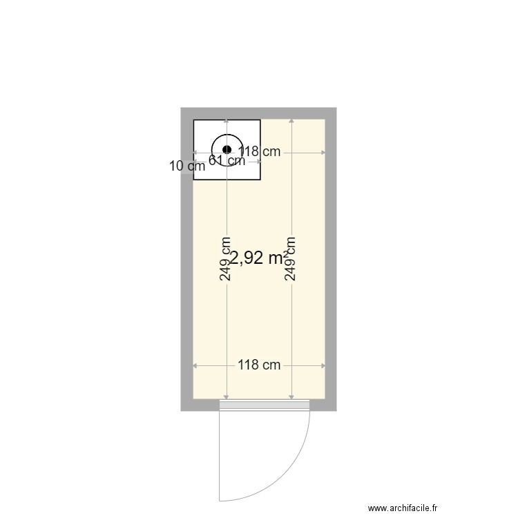 Cellier Rungis. Plan de 1 pièce et 3 m2