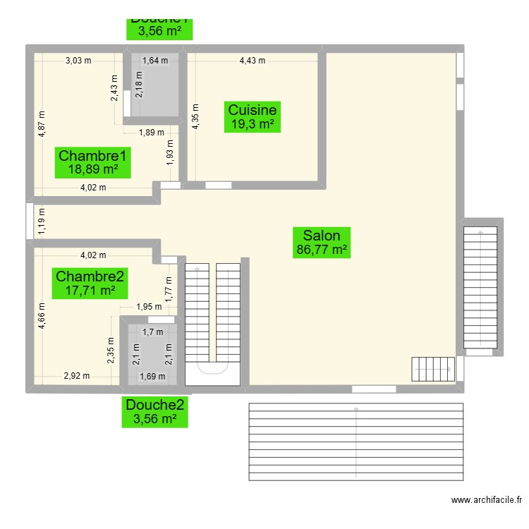 REZ_DE_CHAUSSE. Plan de 7 pièces et 154 m2