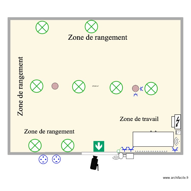 Projet BR. Plan de 1 pièce et 277 m2