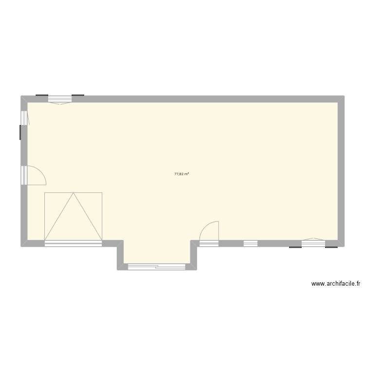 Maison. Plan de 1 pièce et 78 m2