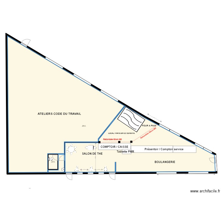 BAGUETTE DOREE EXISTANT. Plan de 2 pièces et 349 m2