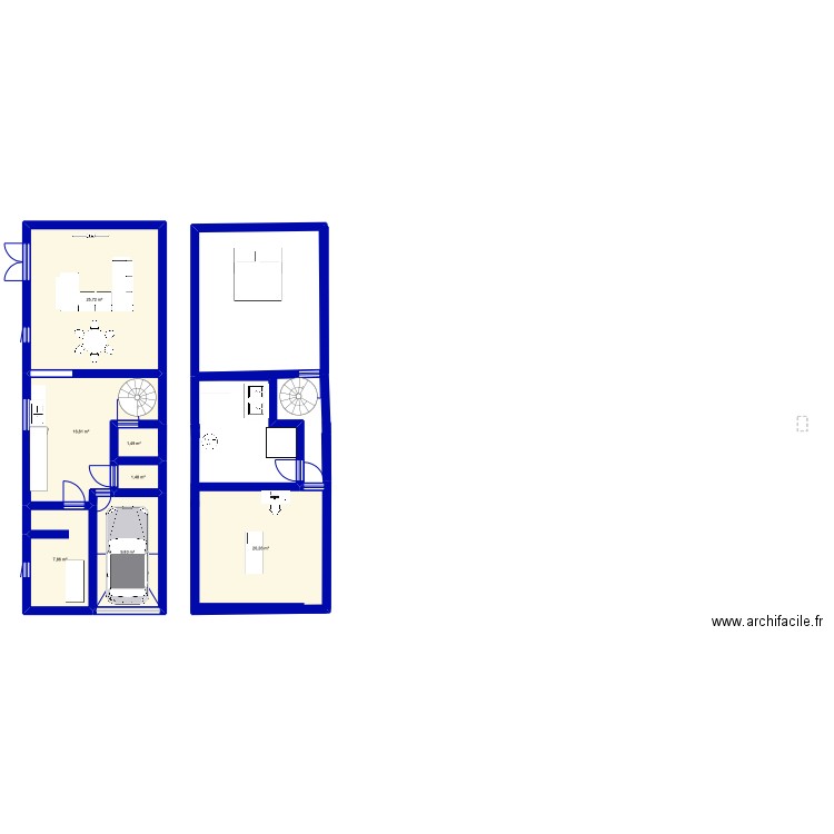 FUTUR. Plan de 7 pièces et 83 m2