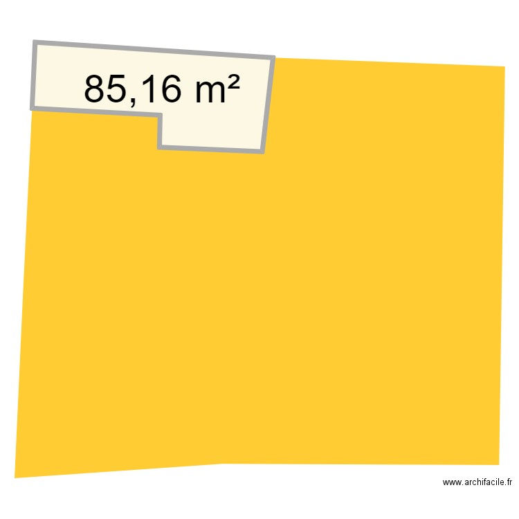 plan cadastre nu . Plan de 1 pièce et 85 m2