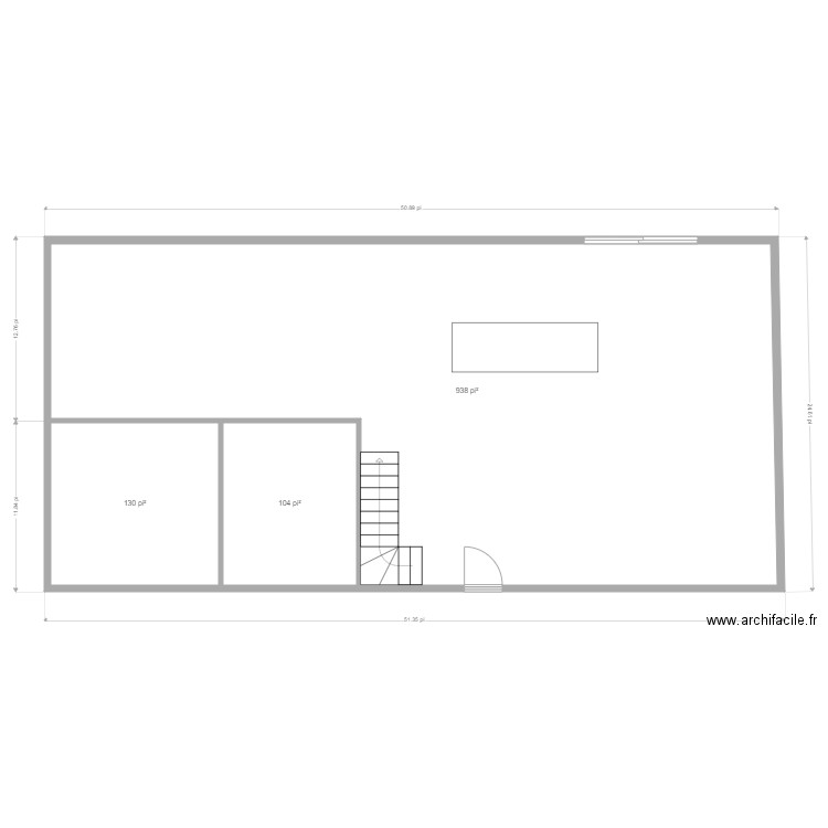 Beaulac-Carthby. Plan de 3 pièces et 109 m2