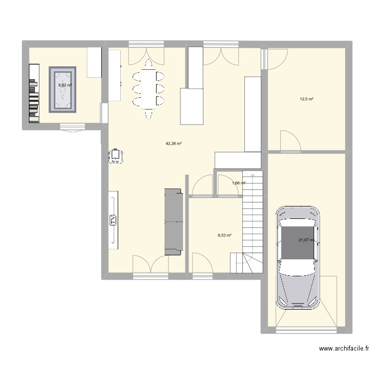 idée maison. Plan de 6 pièces et 95 m2