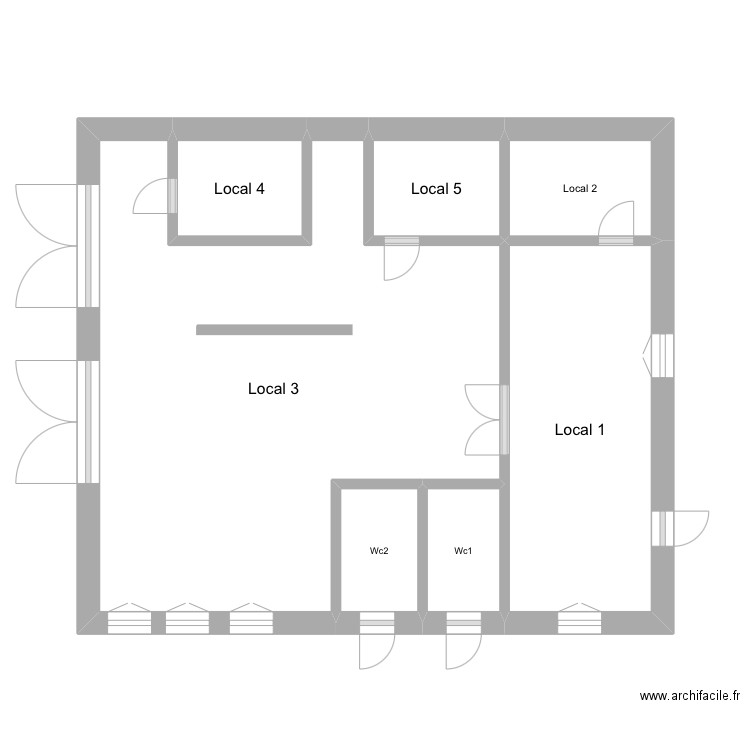 Bâtiment A mairie bondues. Plan de 7 pièces et 32 m2